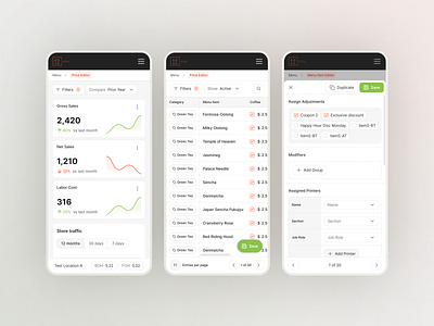 POS - Mobile UI app design clean ui dark version dashboard design interface design minimal design mobile ui mobile ux pos tools pos ui responsive design table ui ui design ui ux
