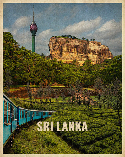 Vintage Poster - Sri Lanka adobe creative design graphic design photoshop poster sri lanka vintage poster visual design