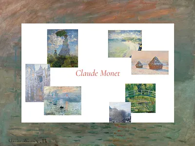 Digital Gallery for Claude Monet art ui web design
