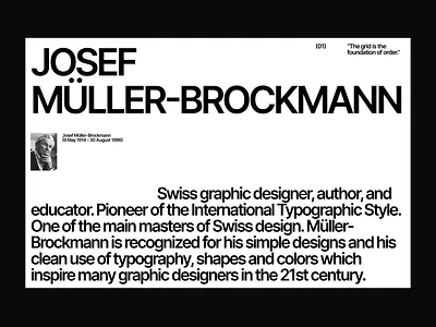 Typography Exploration: Josef Müller-Brockmann typography ui web design