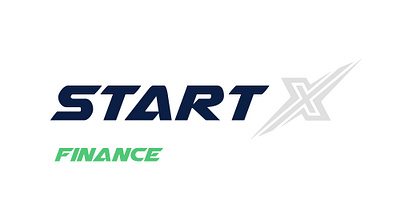Start x finance minimal word Logo fintech branding