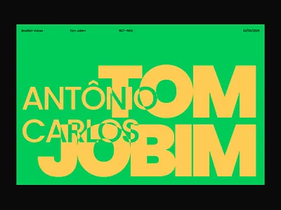Typography Exploration: Tom Jobim ui web design