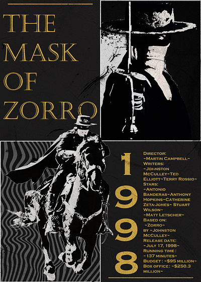 The mask of Zorro poster design graphic design