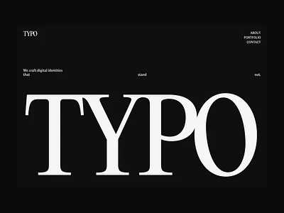Minimalist Portfolio Concept: TYPO Web Design Agency concept portfolio ui web design
