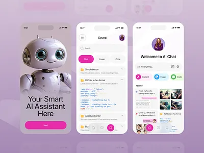 ai chat bot ui design ai ai chatbot ai ui design application bot design chat ui chatbot clean conversational ui design minimal mobile mobile app product design responsive design trend ui ux website design