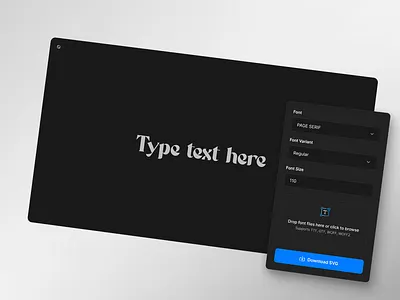 Font 2 SVG - End to End Project app branding coding design graphic design project svg ui ui design web