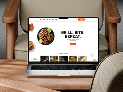 Food Delivery Landing Page – Modern & Minimal UI branding graphic design landing page logo ui ux web design