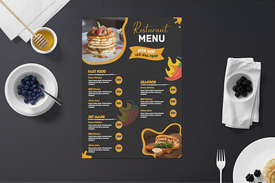 Resturant MENU branding flyer food graphic design menu restaurant