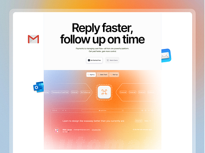 AI Email Automation Tool Website ai saas ai website graphic design minimal saas website web design