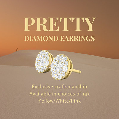 Pretty Diamond Earrings app branding design graphic design illustration logo typography ui ux vector