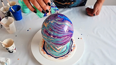 Turn Any Vase Into Art 🎨 Fun & Easy Acrylic Pouring Idea acrylic acrylic paint art branding design illustration paintings pouring tutorial vase