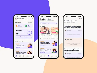 Study Plan with Friends bible ios ui ux
