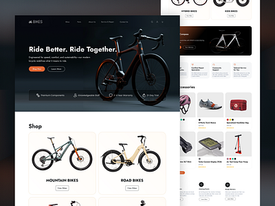 Bike E-Commerce Website Design | Modern Bicycle Shop UI/UX bicycle bike shop website dribbble ecommerce product page figma minimaldesign modern bicycle shop online bike store responsive web design ui uiux ux design inspiration website