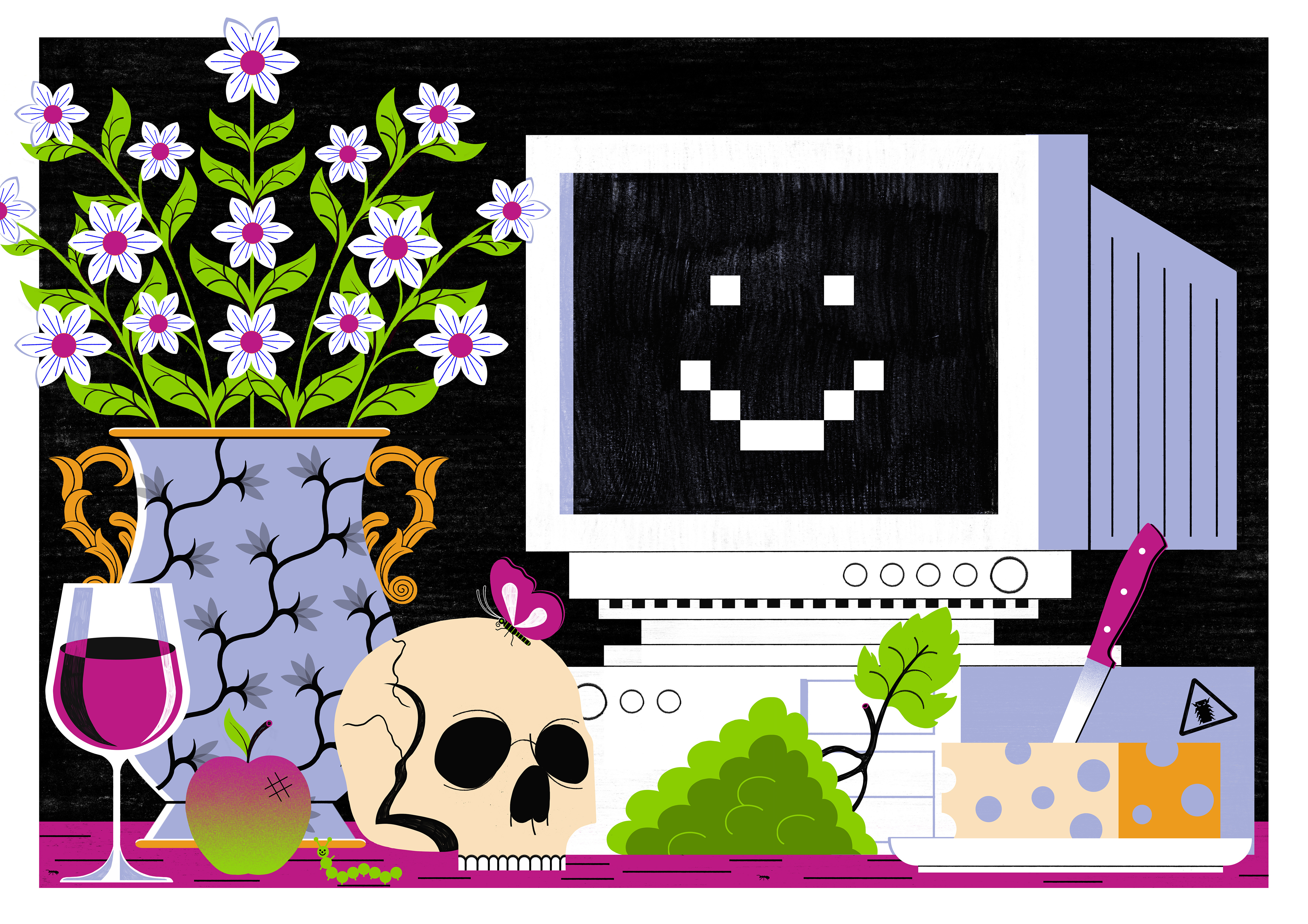 The internet of things 2025 colour design editorial illustration illustration print