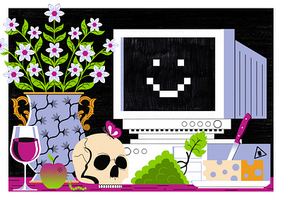 The internet of things 2025 colour design editorial illustration illustration print