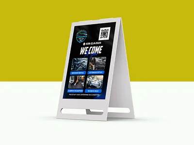 A-Board Sign Design for a car detailing business auto board design banner design car signage detailing signage signagedesign yard sign