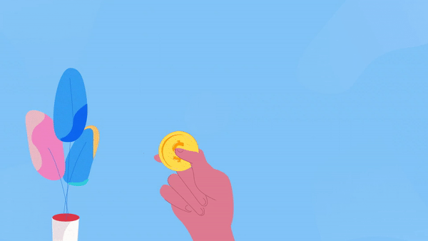 coin animation coin gif hand motion graphic
