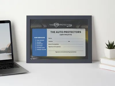 Auto detailing Service Certificate Design auto detailing car wash flyer design leaflet design price list design service certificate design wash
