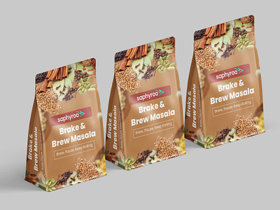 masala pouch packaging design branding desgin design designinspiration graphic design label design masala packaging design pouch design ui