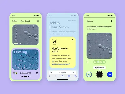 DentPair #3 artificial intelligence camera cards colorful design filters ios machine learning mobile app design mobile design mobile interface product design ui design ui ux