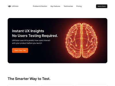 UXVision Website clean design graphic design logo product ui ux uxui