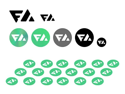 Logo sketches for the First Approval platform branding crypto logo pattern variants