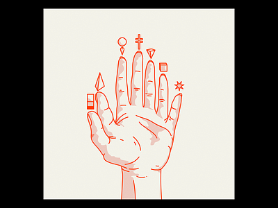 fEEEEEElEr — second 7 appendages digital art feelers fingers harry vincent illustration seven
