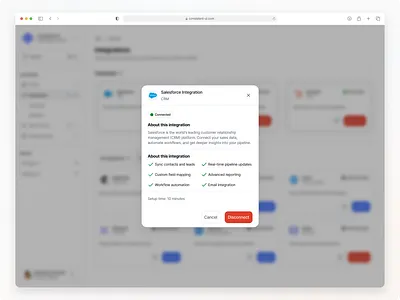 Integration modal - Consistent UI consistent ui consistentui design system figma ui uiux