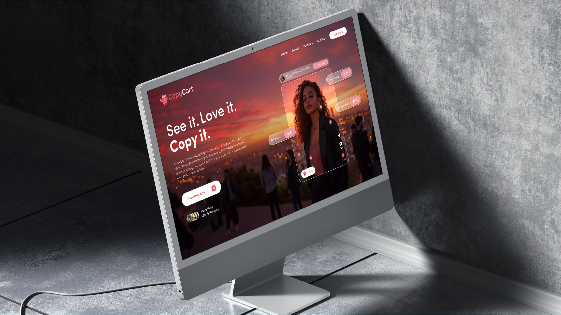 Visual Identity and Web Design: CopyCart app design brand identity branding copycart logo shopping social media visual identity web design