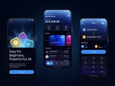 Crypto App UI/UX Design app design bank banking app clean crypto crypto app defi finance finance app fintech fintech app mobile modern oripio product design trading app ui design wallet app