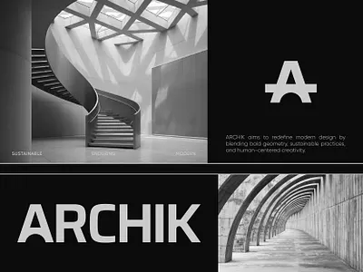 ARCHIK | Architechure Brand Logo arch architectural visual architecture architecture branding architecture logo letter a