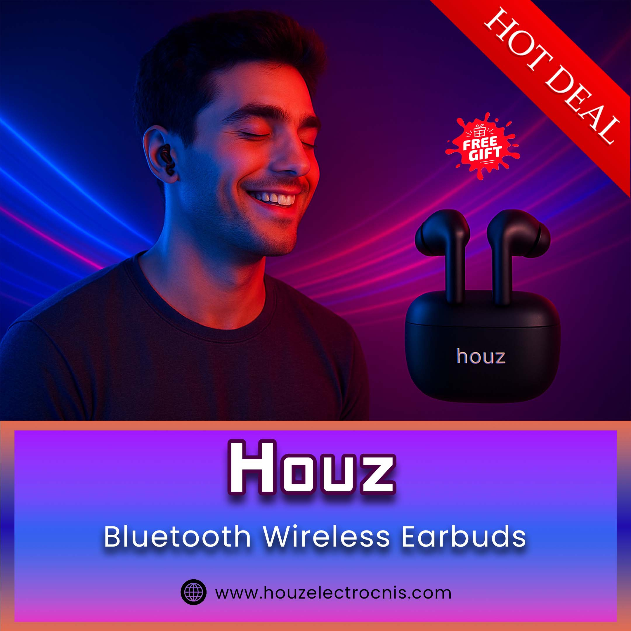 Example of Bluetooth Earbuds Sale Poster