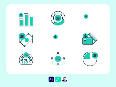 Animated icons optimized for Lottie | App & Web animation icon lottie motion design motion graphics pack lottie ui design