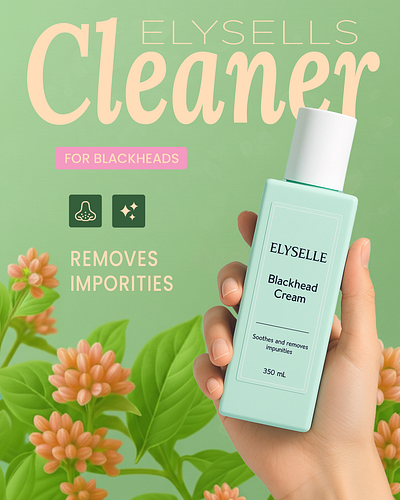 Cosmetic Poster Design branding design design with ai graphic design photoshop poster design product design skincare typography ui