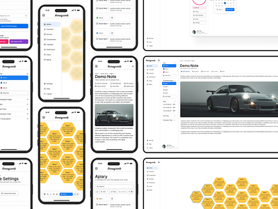 Honeycomb: SaaS Note-Taking App figma saas ui uidesign uiux ux uxdesign