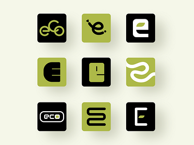 EcoRide App Icon Concepts appdesign appicon bike rental bike share branding dailyui eco figma icon logo ui uichallenge ux