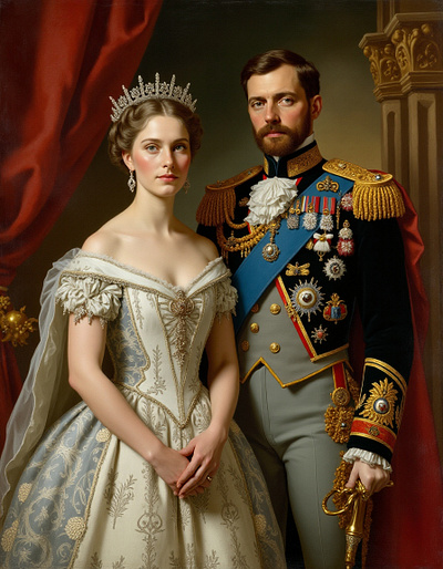 EMPRESS Elizabeth of Austria and Emperor Franz Joseph of Austria cover art work graphic design historical romance