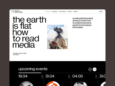 How to read media. Main Page branding graphic design site site design ui ux web site