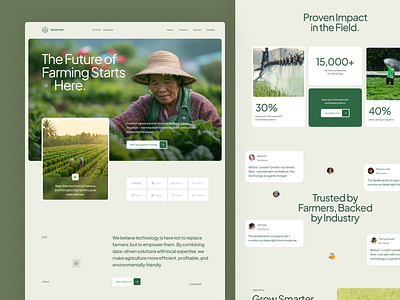 Tanaman – Agriculture Technology Website Design agriculture agriculture landing page agriculture technology agriculture website farming landing page ui ui design ui inspiration website website farming website insporation
