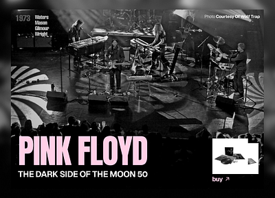 Day 6 - Pink Floyd best album band design hero ui web