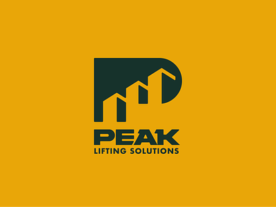 Peak Lifting Solutions – Lifting Equipment bar brand branding building chart construction crane design graphic design illustration lift logo mark p peak vector