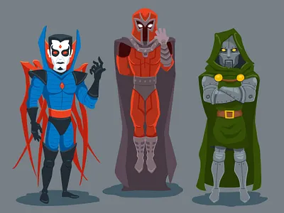 Villains character characterdesign illustration superheroes vector villains