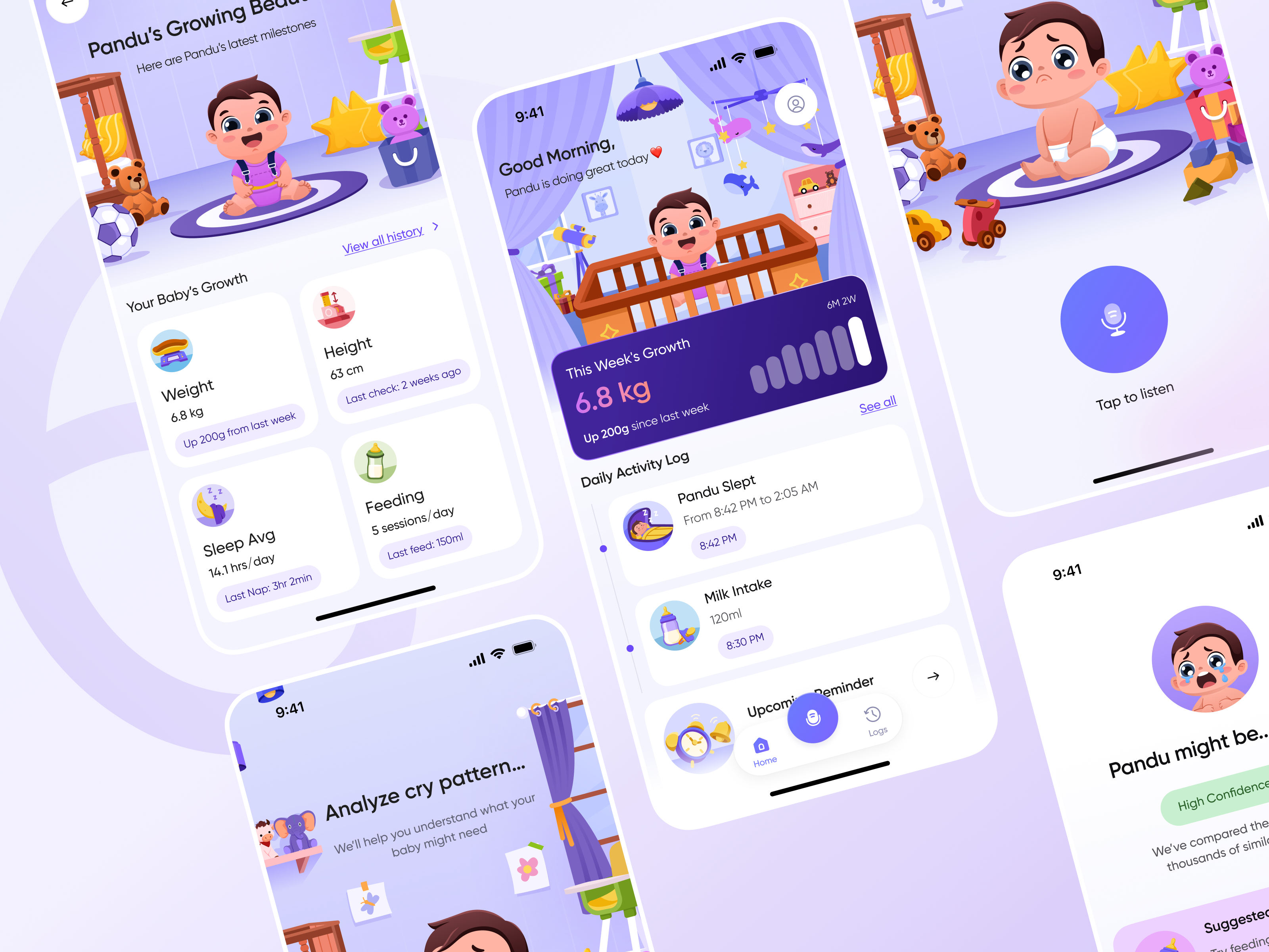 Baby Cues Baby Cry Analyzer App рџ рџџ By Orely On Dribbble