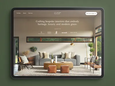 Studio Élan – Luxury Interior Design Website Concept interiordesign ui ux webdesign website