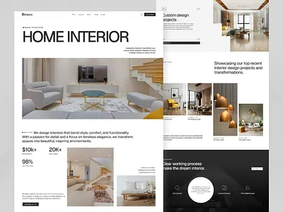 Intorix - Interior Design Landing Page clientsatisfaction customdesign homeinterior interiordesign interiorprojects luxuryinteriors modernliving template ui ux