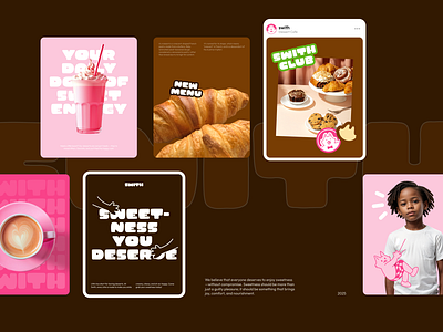 Swith: Dessert Cafe - Social Media brand identity branding communication design content planning corporate identity feed design graphic design illustration marketing post design social media social media content social media design social media post vector visual branding visual identity
