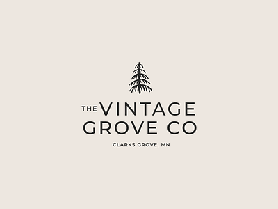 The Vintage Grove Logo + Branding branding color palette design illustrator logo shopping typography vintage