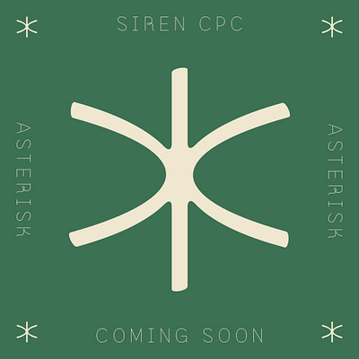 Siren CPC * asterisk font graphic design type