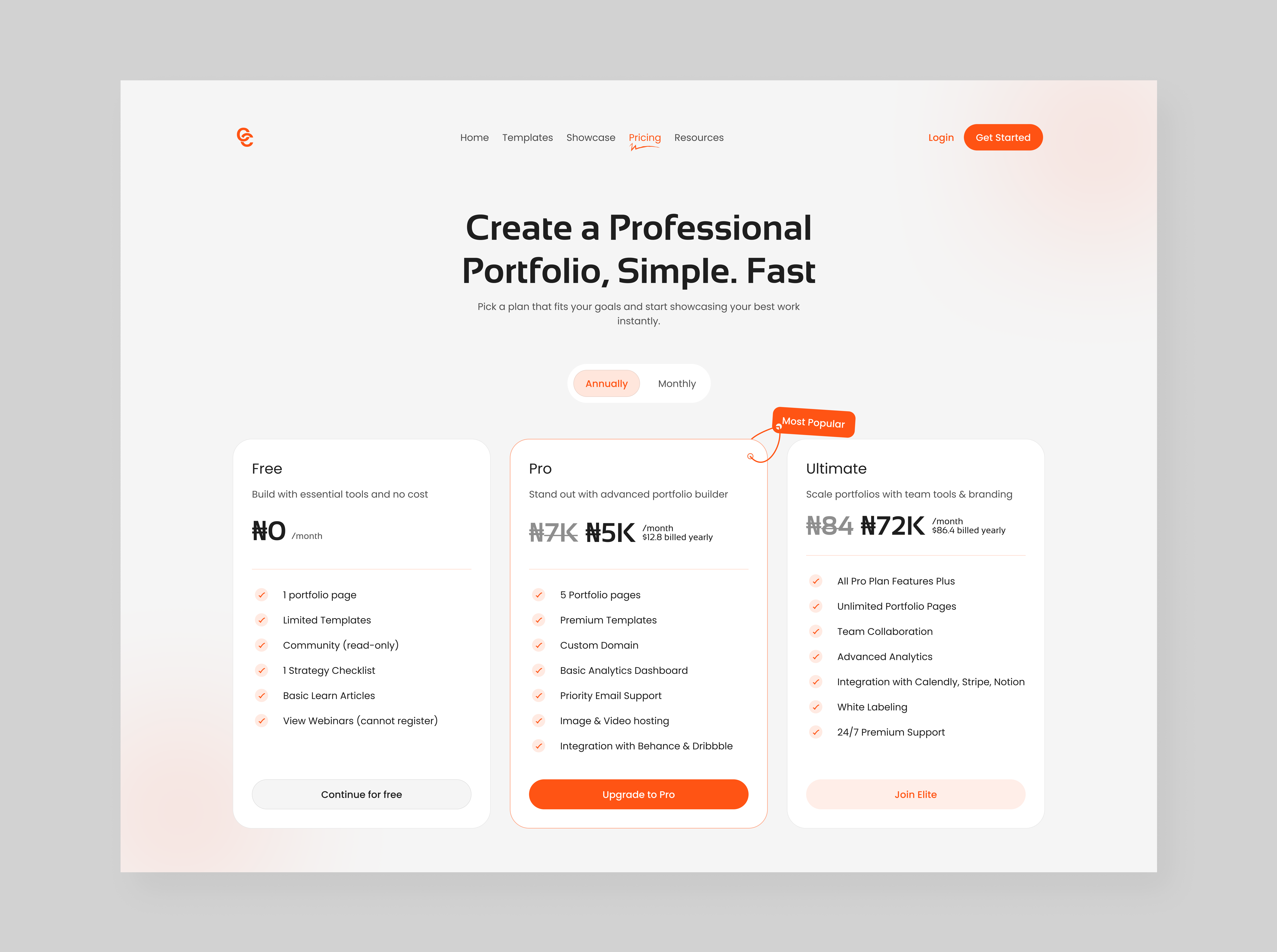 Pricing Plan Page dark mode hero section landing page light. mode plan portfolio portfolio website pricing pricing plan ui ux website