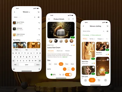 E-commerce cosmetic app design app app design beauty app beauty product cosmetic ecommerece cosmetic product cosmetics ios app minimal mobile mobile app online shopping organic skincare product shopify shopping shopping app skincare ui design ui ux design